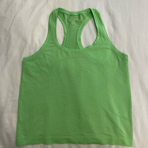 Green Lululemon race length swiftly tech tank
